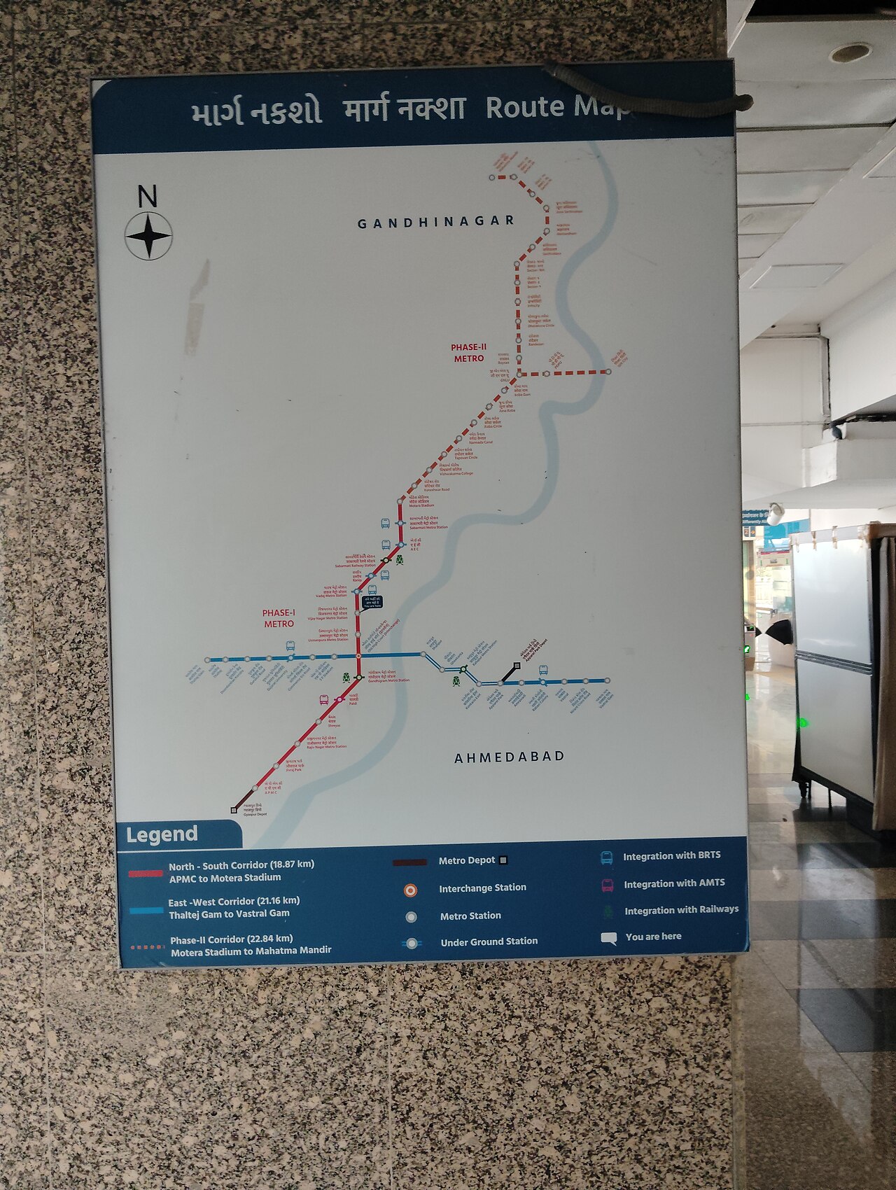 Ahmedabad Metro Rail Network Map